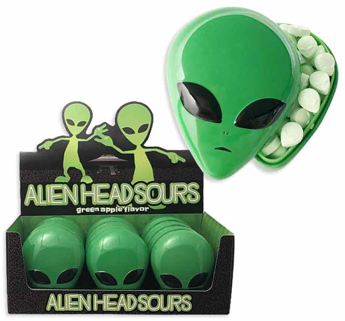 Alien Head Sours Tin (Case of 12)